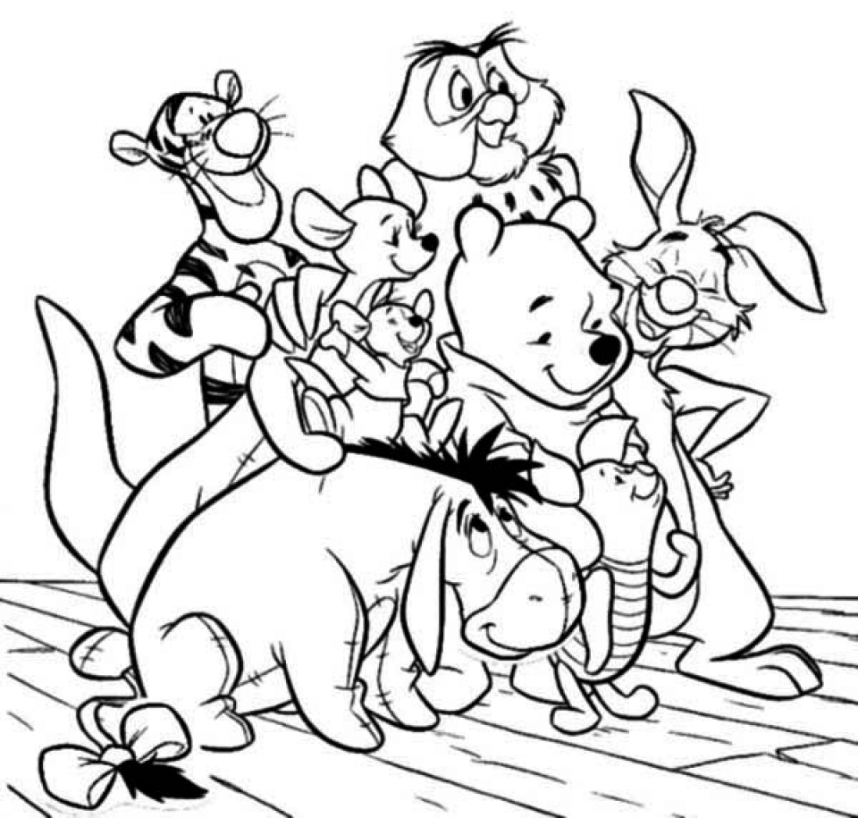 10 Winnie the Pooh Cartoon Coloring Pages for Fun and Adventure